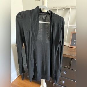 Massimo Black Open Front Cardigan